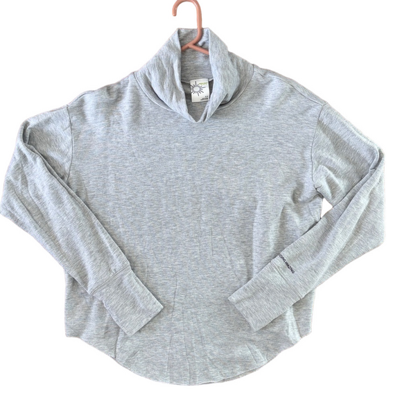 aerie Tops - Aerie Gray Turtleneck Sweatshirt (Your Doing Amazing) Size Small Oversized